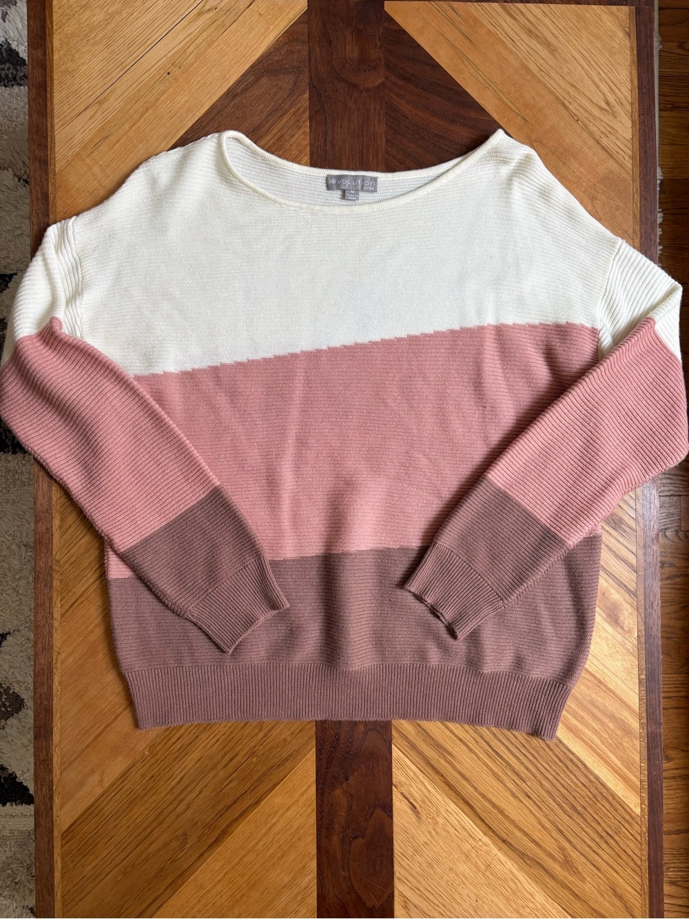Evolution by Cyrus Tarley Color Block Pullover Sweater